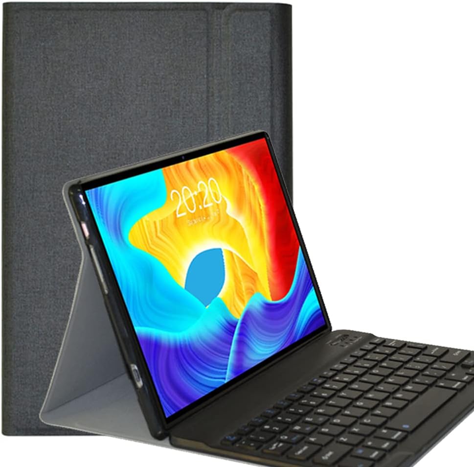 YHFZR Funda Teclado Español Ñ para Teclast P20HD /Teclast M40, Español Ultra Slim Teclado Keyboard Case con Magnético Desmontable Inalámbrico Bluetooth para Teclast P20HD /Teclast M40, Negro