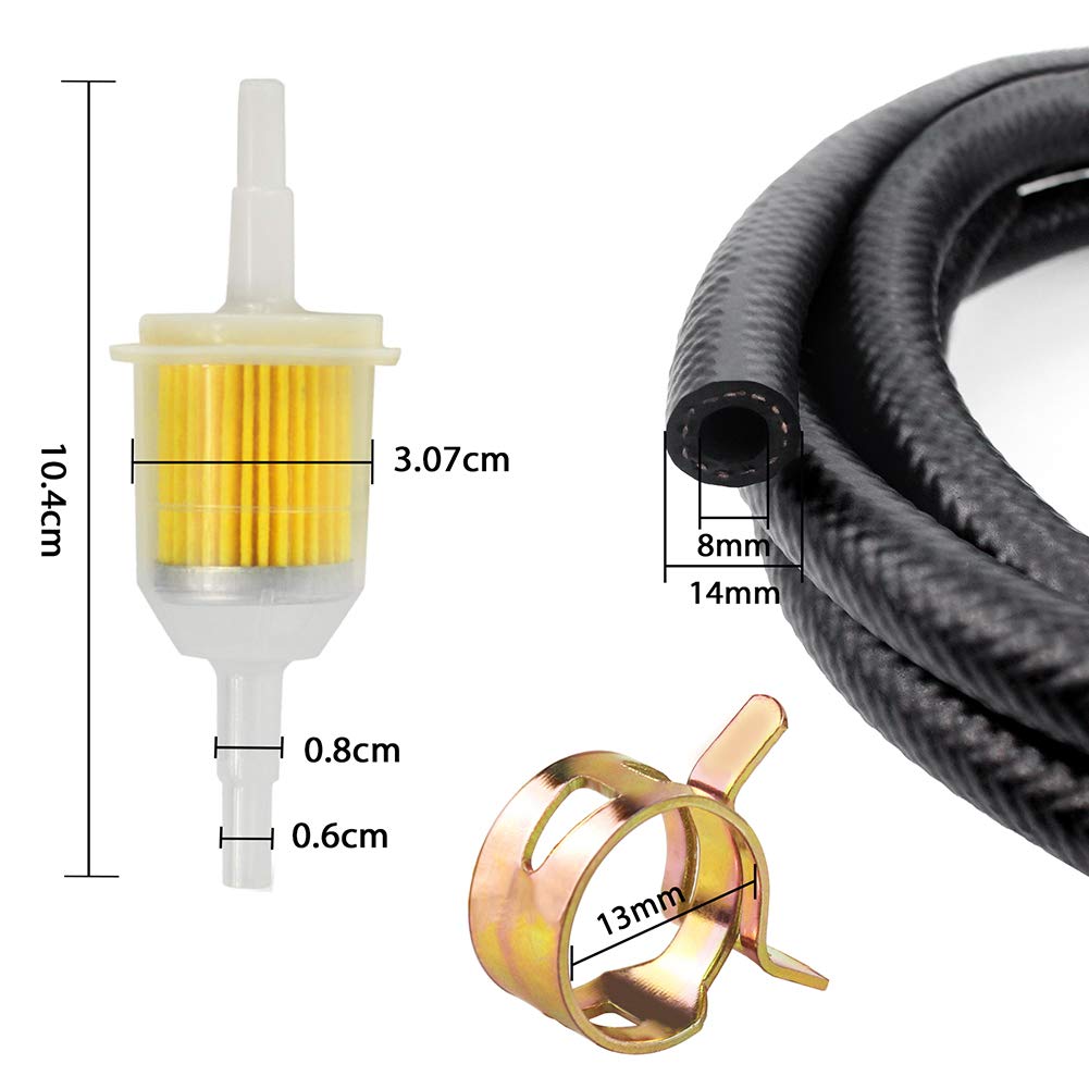 8 mm koperen brandstofleiding met kunststof mantel lengte 5,5 - 6 meter - -tuning