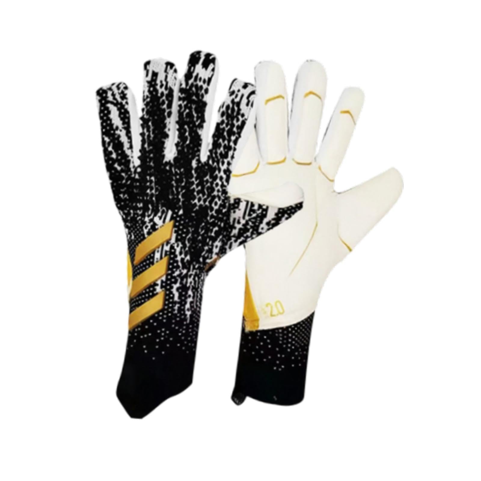 Meadawgs®Goalkeeper Gloves for Adults Children Soccer Goalie Gloves for Outdoor Games Size 8 Black and Gold|Sporting Goods | Team Sports | Soccer |1 Pair of Goalkeeper Gloves-image-35
