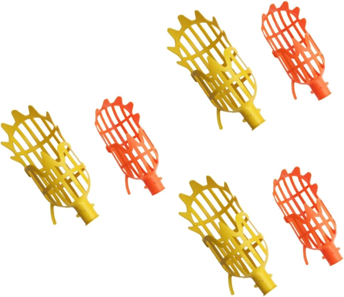 Kisangel 6pcs Multi-Function Fruit Picker Tool Orchard Harvester s Orange Easy to Use for Avocado and More Reusable Design