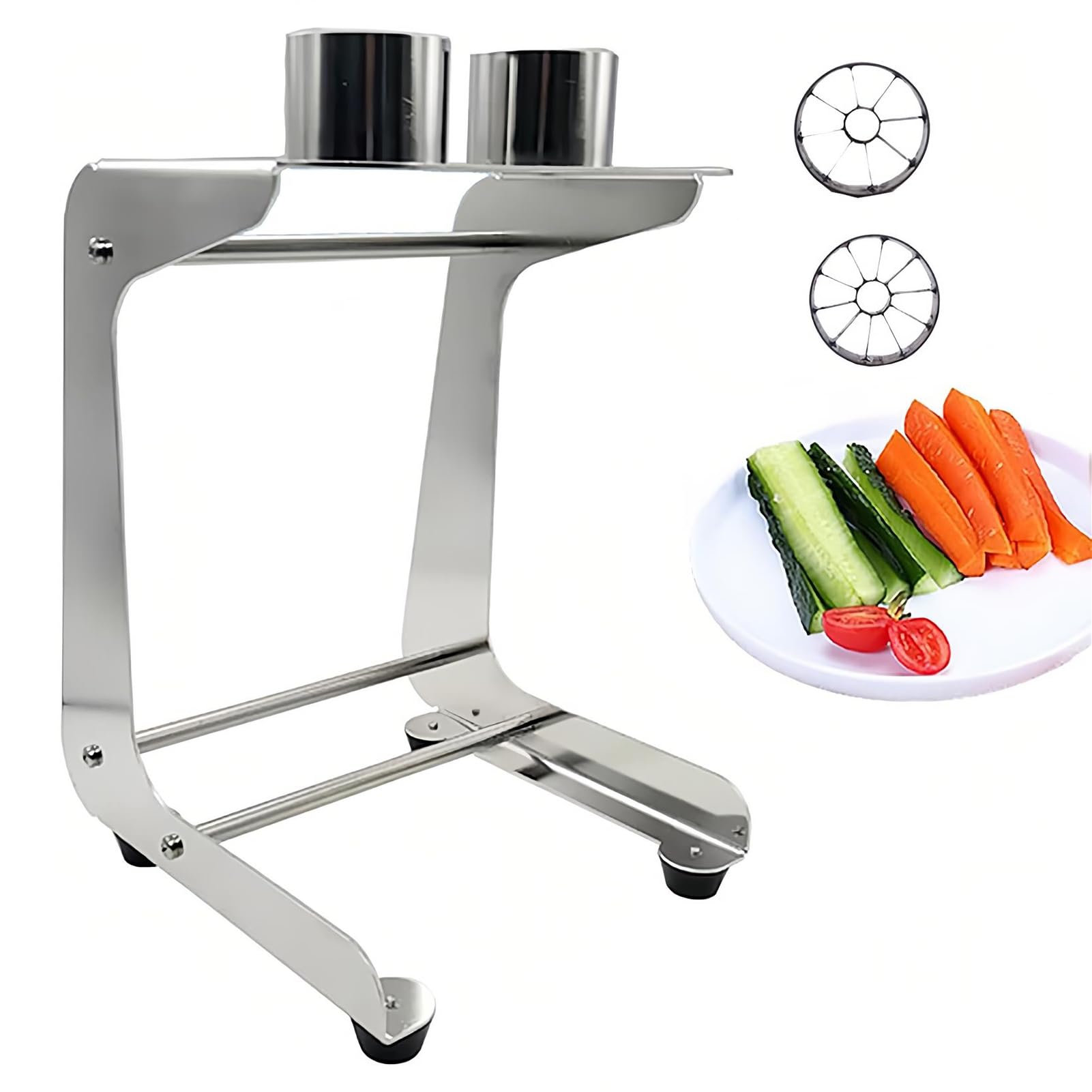 Cortador de zanahoria, cortador de verduras de acero inoxidable con diámetro de corte de 45 mm, 10 piezas/min, para cocinar sushi, ensalada, preparación de comidas