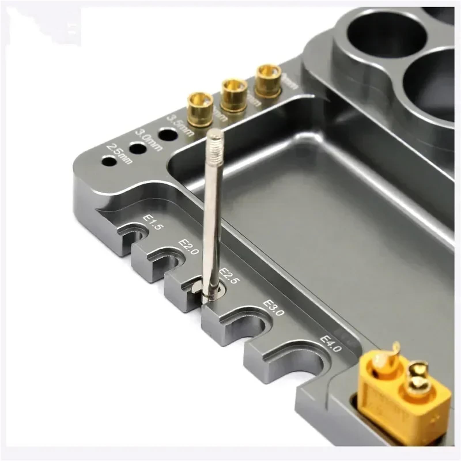 Piezas Mejora RC Destornillador Coche con Control Remoto para Coches Teledirigidos Estante Herramientas Reparación Kit Hexagonal Soporte Almacenamiento Llave 18 Agujeros