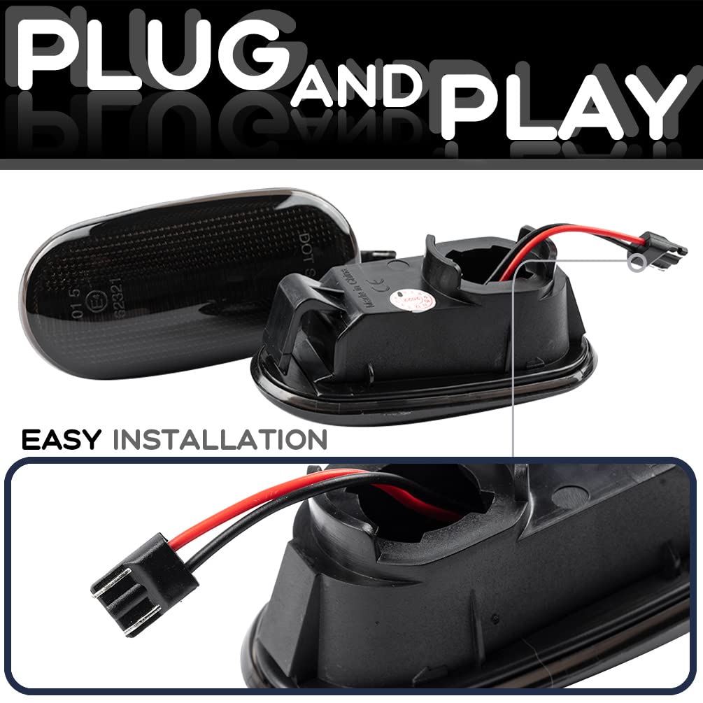 Amazon.com: Smoked Lens Side Marker Lights for 2005-2015 M
