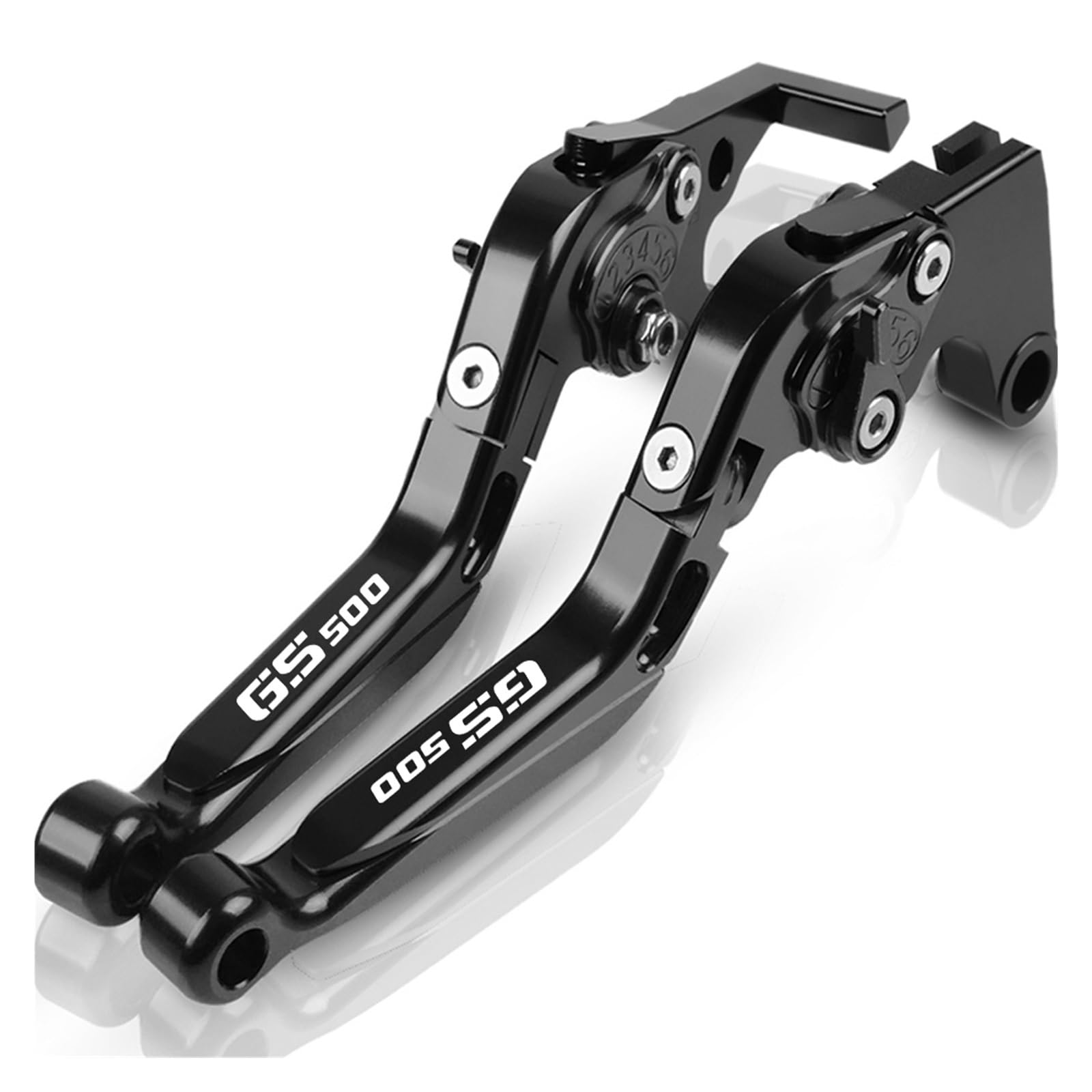 leviers de freins Pour Suzuki GS500 GS 500 1989-2008 2002 2003 2004 2005 2006 2007 Moto Levier De Frein D'embrayage Extensible Réglable Pliable(Couleur:GS500 89-09-10)