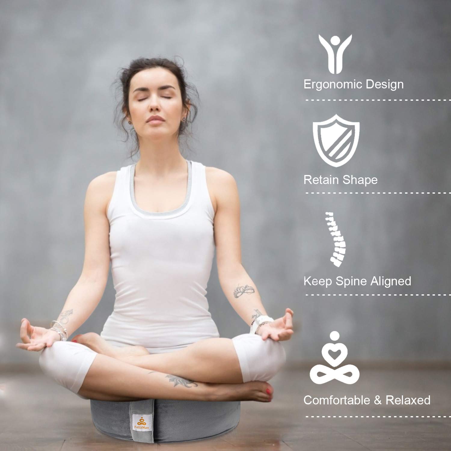 Round Velvet Meditation Pillow D=13