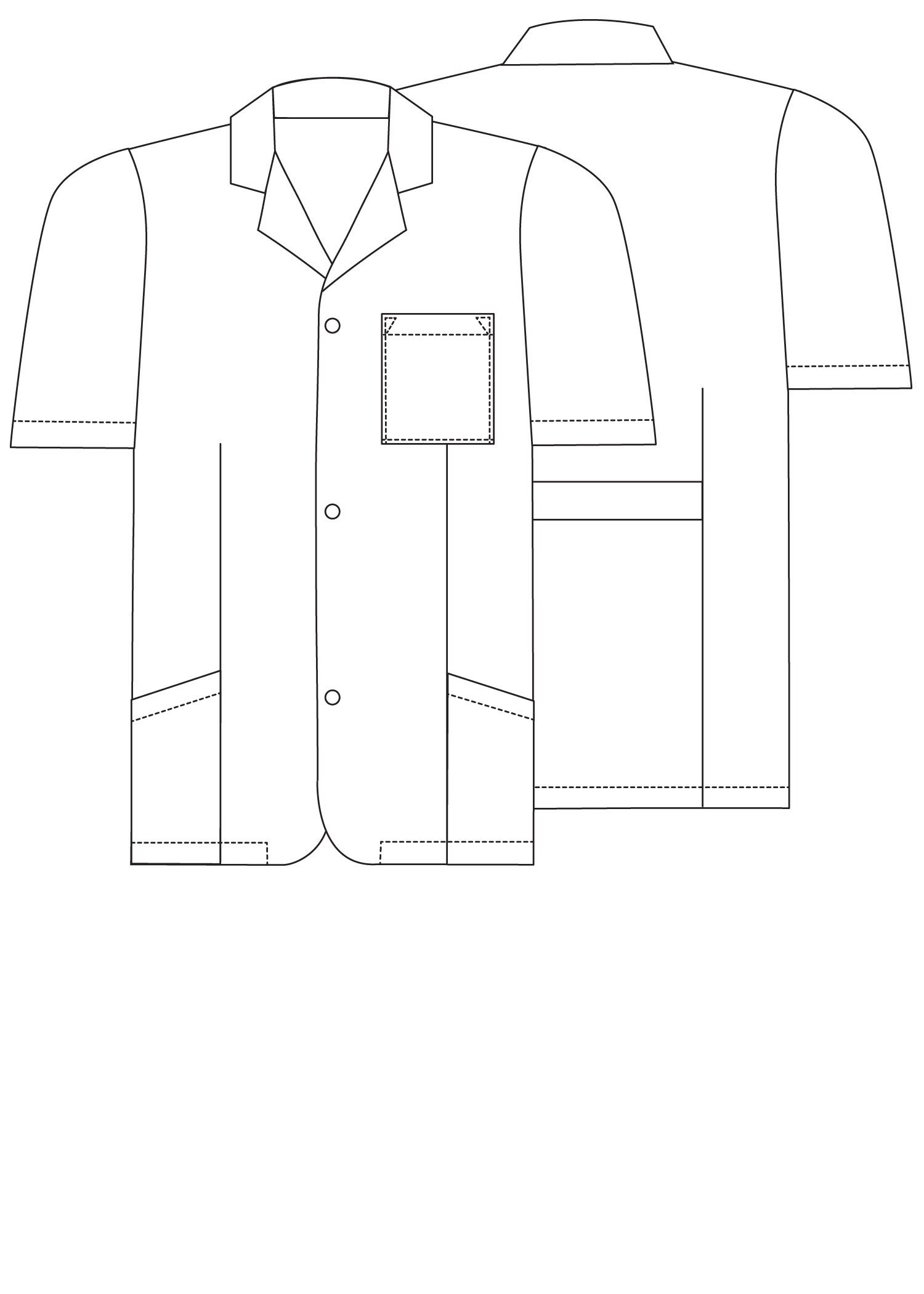 Adar Batas de laboratorio unisex - Bata de laboratorio de manga corta de 79 cm