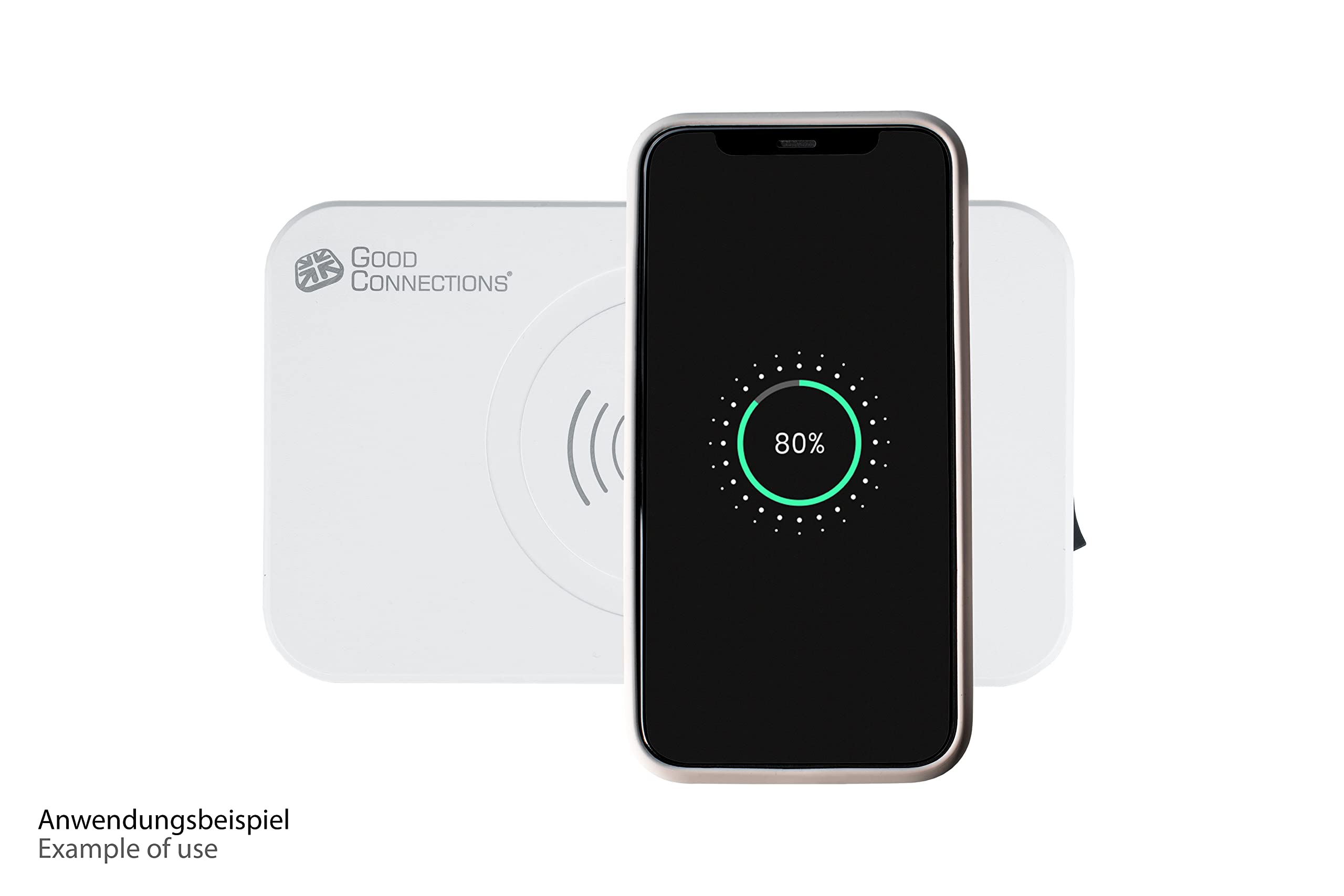 Good Connections Stazione di Ricarica Rapida USB 60 W – 5 Porte – 1 x USB C Max. 12 W e 4 x USB A Max. 12 W, Totale Max. 60 W – e 10 W Wireless Qi – per Smartphone, Tablet, iPhone, iPad ECC. – Bianco