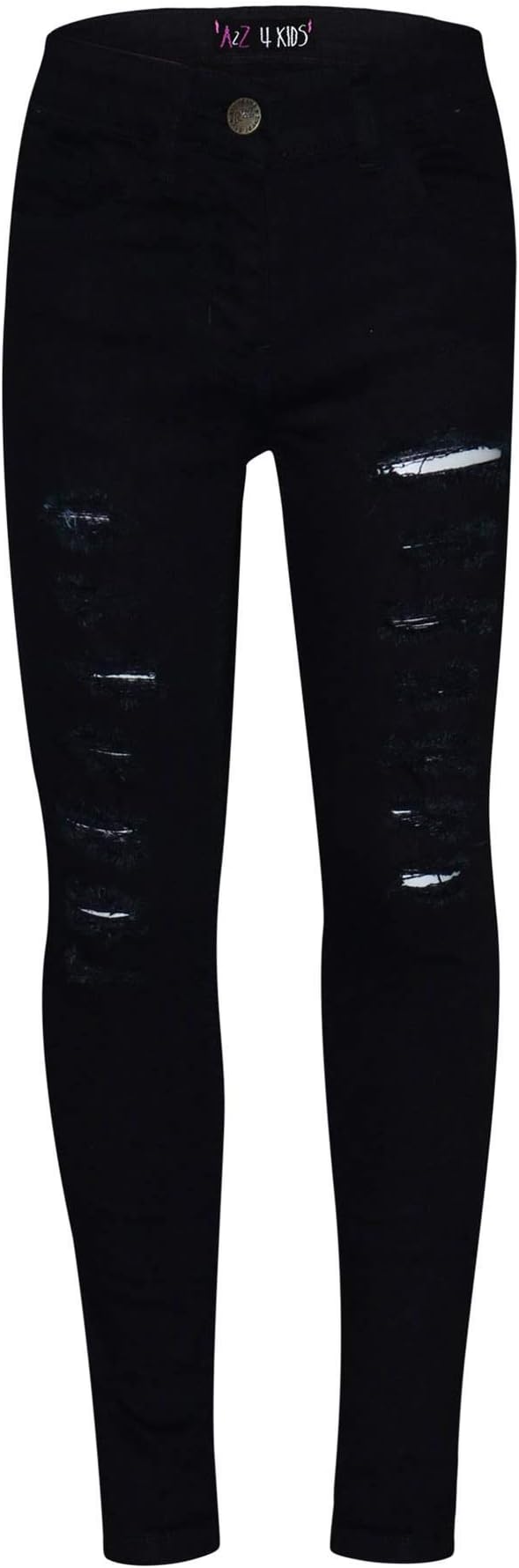 A2Z 4 Kids Jeans Lightweight Denim Ripped Pants Comfort Skinny Stretch Jeans Trendy Stretchable Pants for Girls Age 3-14