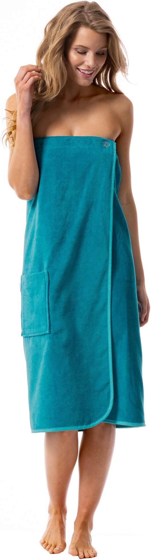 Morgenstern Towel Wrap Women 100% Cotton with Pocket Sauna Beach