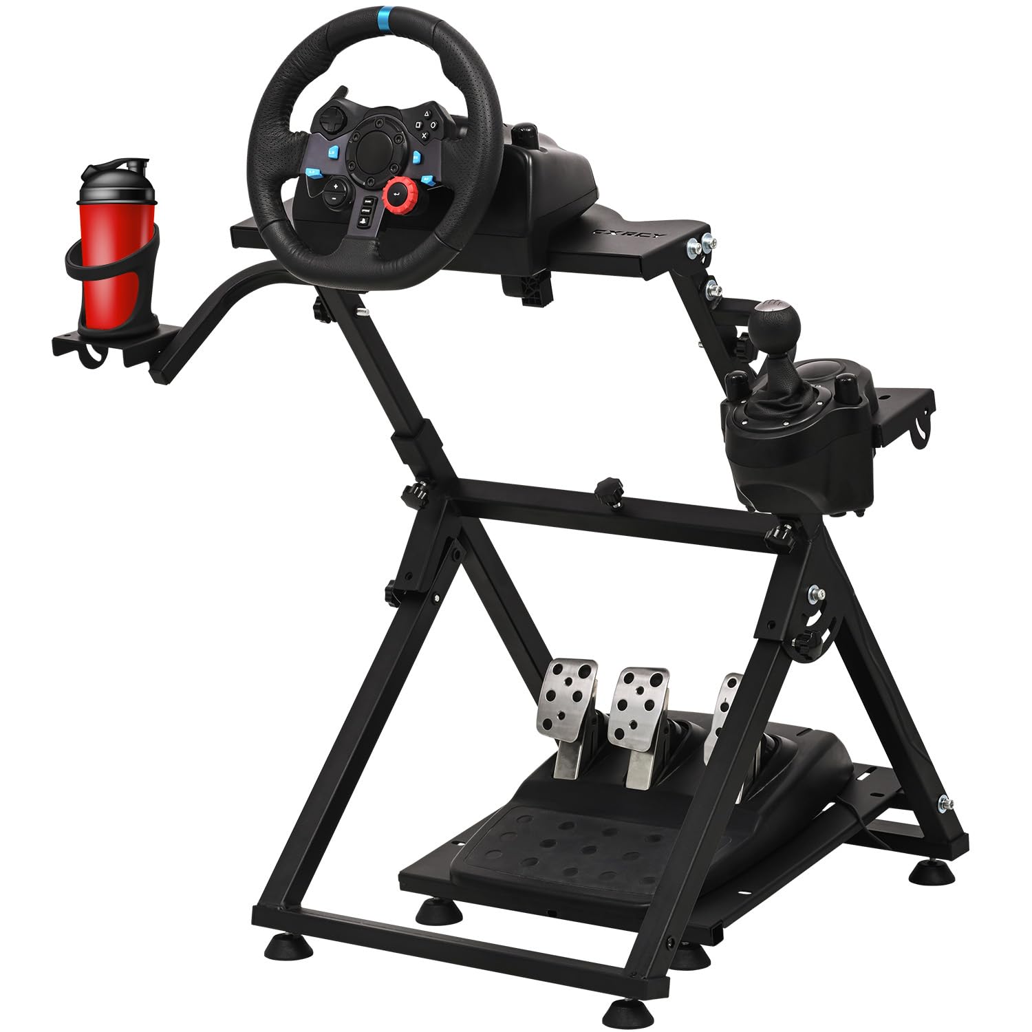 Amazon.com: CXRCY Racing Wheel Stand with Cup Holder Height