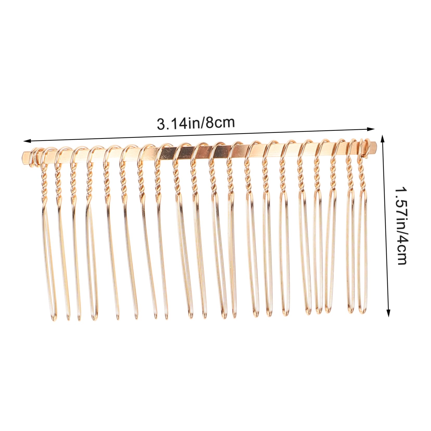 SHERCHPRY 12Pcs Teeth Metal Hair Combs for Women Decorative Bridal Hair Clips Golden White K and Black Elegant DIY Accessories for Parties and Weddings