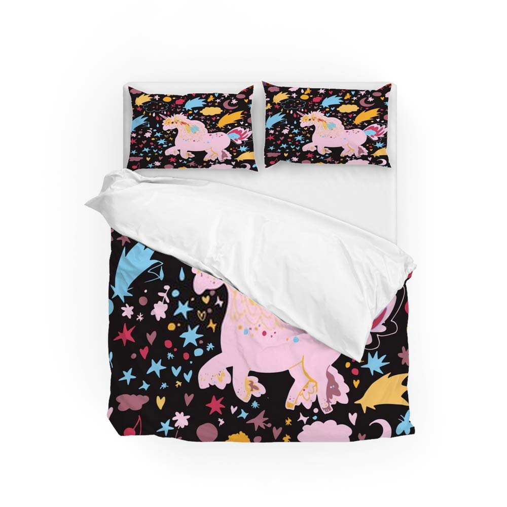 Housse de couette King microfibre souple anti-pli pour grand lit