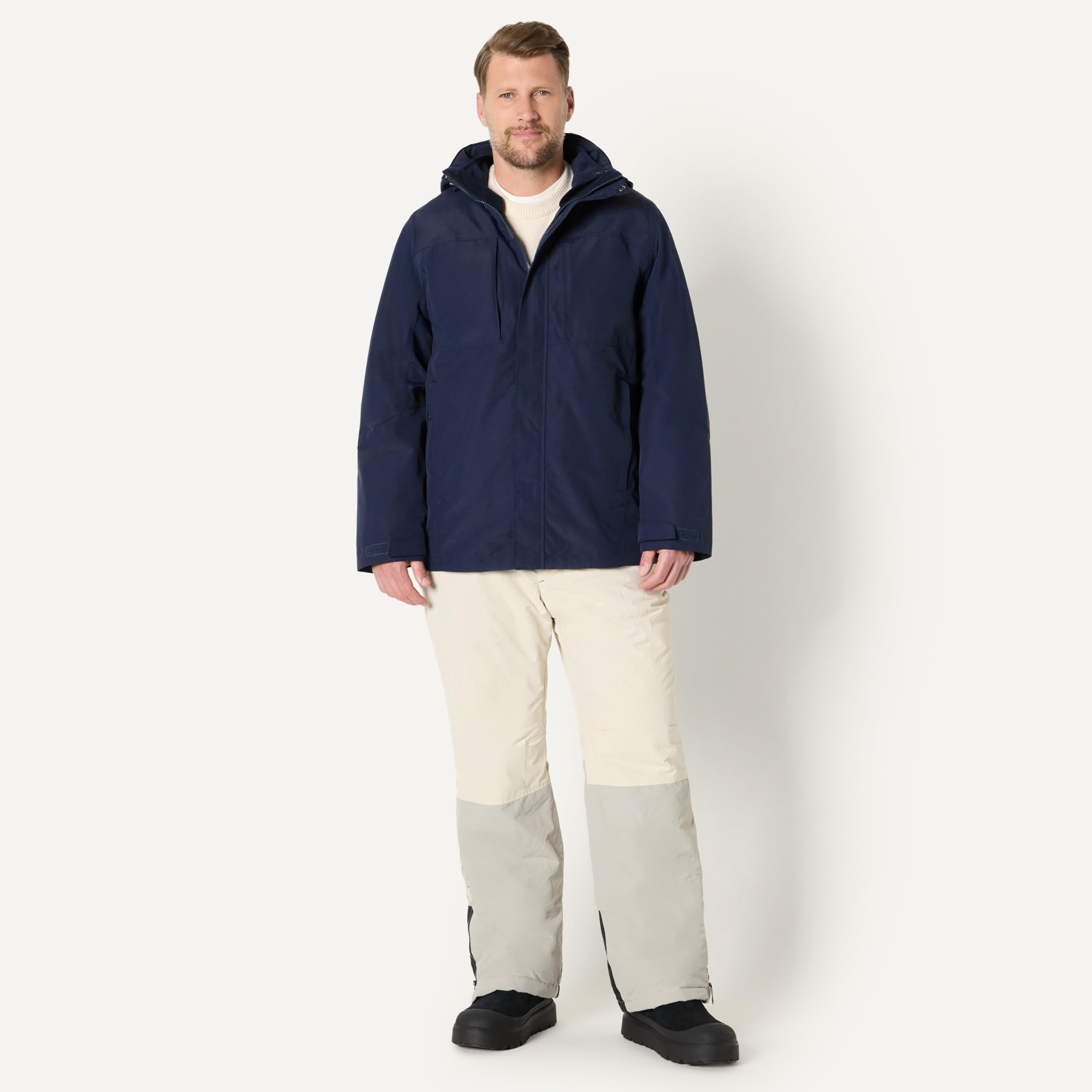 Amazon Essentials Hombre Chaqueta de Nieve 3 en 1 e Impermeable