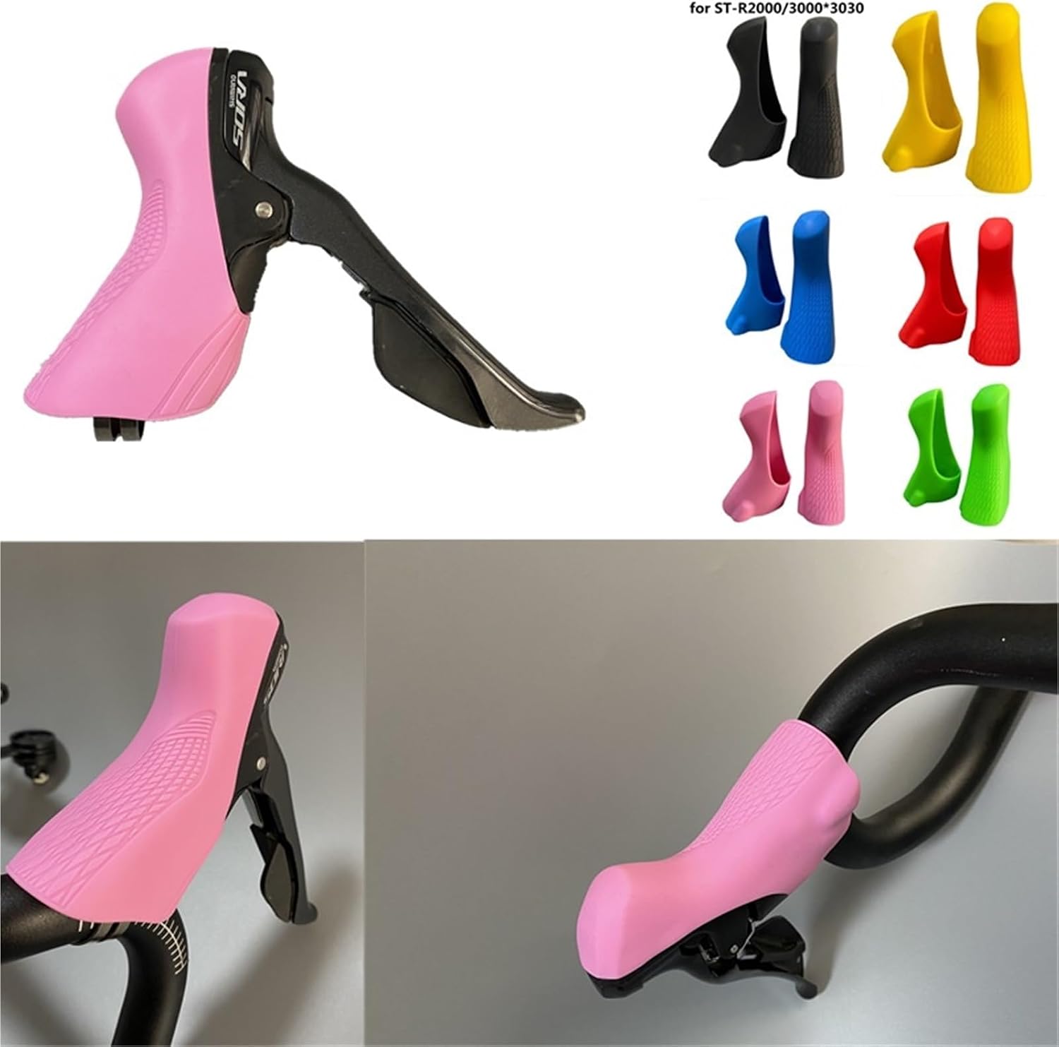 Compatible for Shimano ST-R2000 ST-R3000 Road Bike Shifter Hoods, Rubber Bracket Covers Replacement Parts