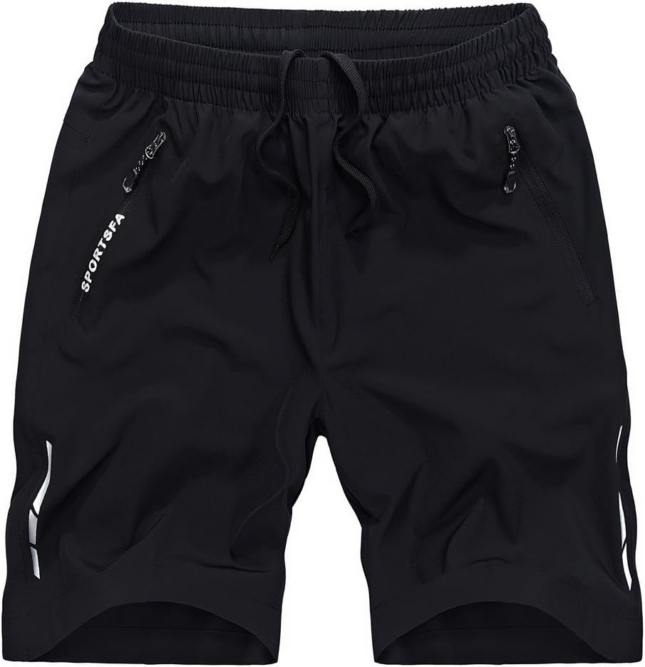 Mr.Stream Men's Training Gym Active Hiking Athletic Track Quick Drying Outdoor Running Fitness Sports Workout Shorts