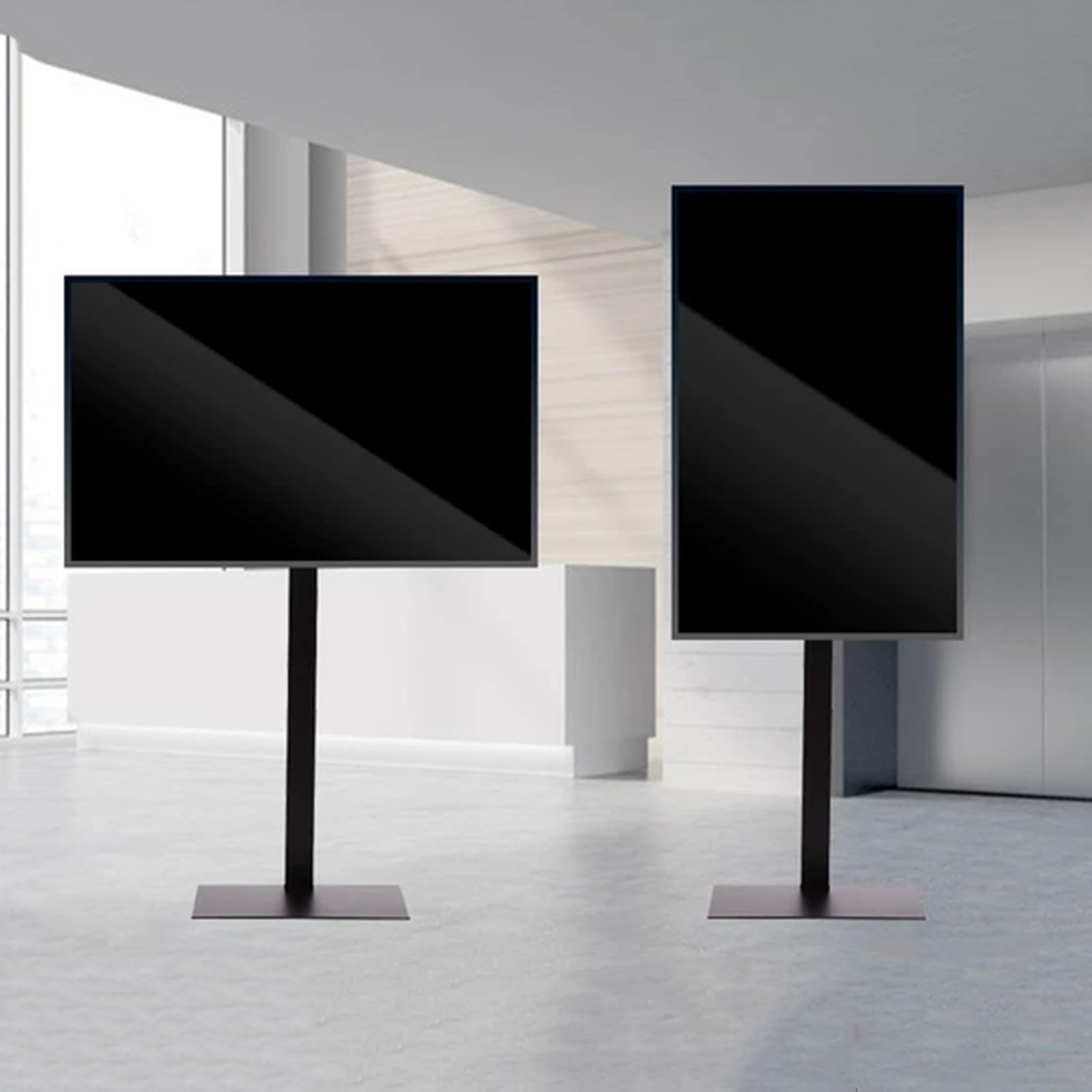 Support TV au sol pivotant pour regarder la télé sans reflets