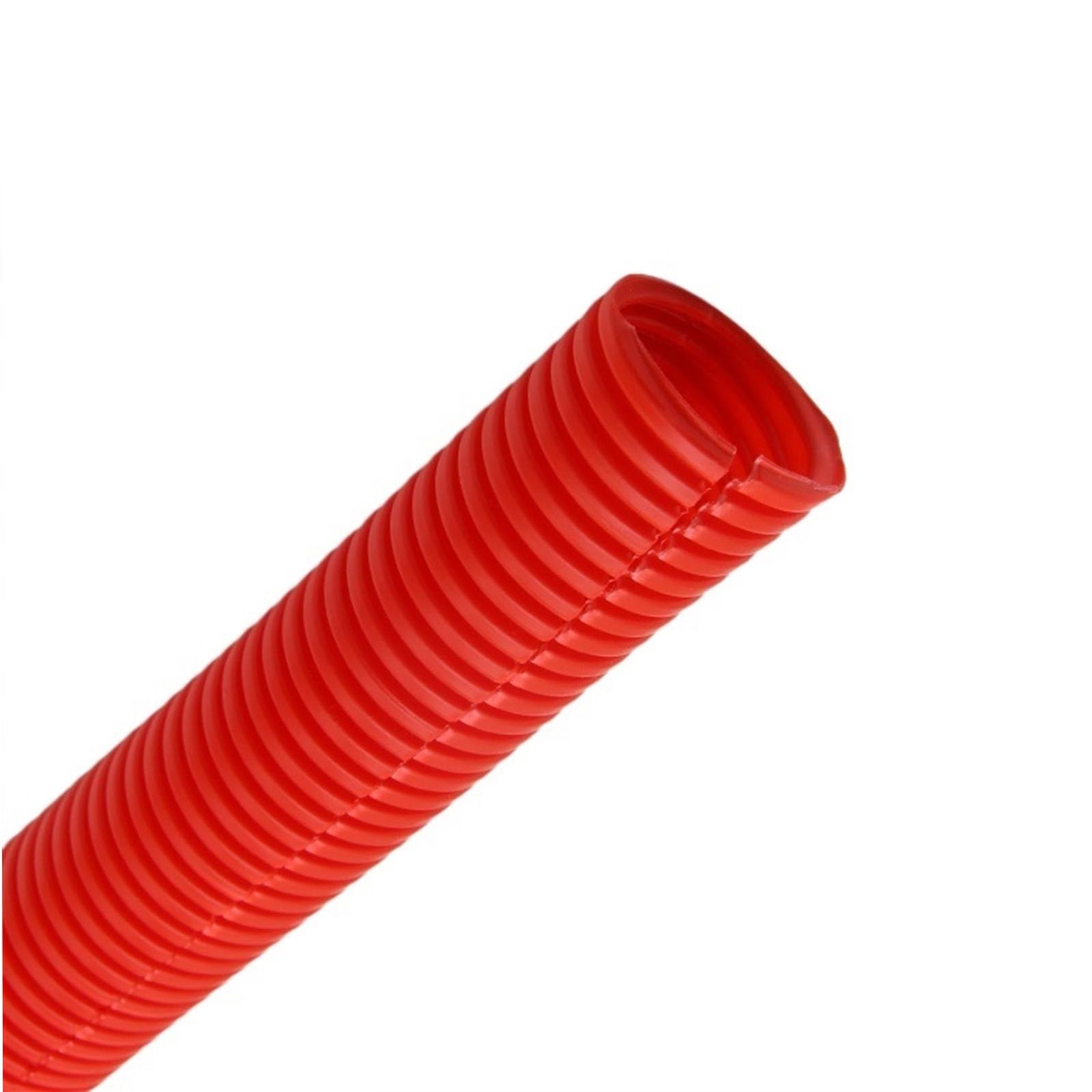 YDHSIKK Corrugated Wire Tube, PP Corrugated Conduit Multicolor AD 11.6-34.5mm 5 meters(Red,AD 34.5 x ID 29mm)