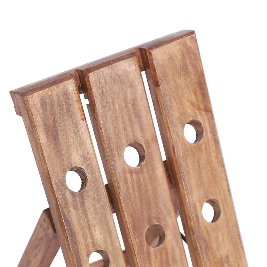 vidaXL Weinregal für 15 Flaschen Flaschenregal Flaschenständer Weinständer Rüttelbrett Rüttelpult Champagner 26x50x70cm Massives Altholz