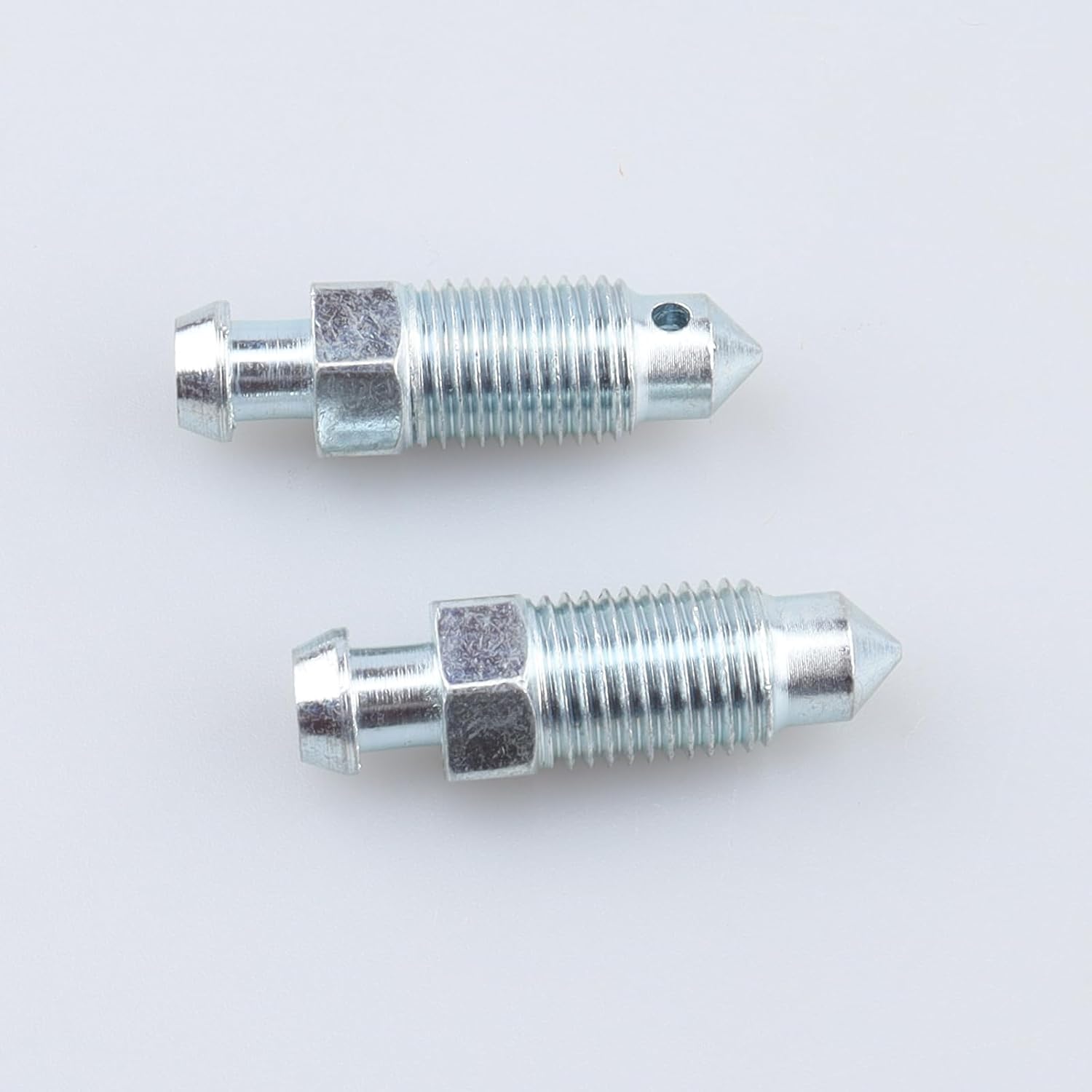 AC PERFORMANCE 3/8 x 24 Brake Bleed Nipple Screw Bleeder Fitting Zinc Steel, Full Length 32.8mm, Pack of 2
