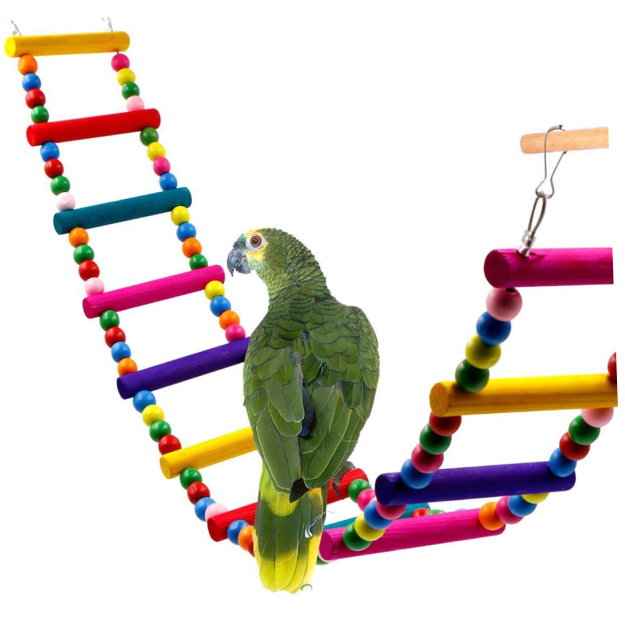Happyyami Columpio Yaco Decoracion Tortuguera Escalera para Loros 2 Uds Escalera para Pájaros Periquitos para Pájaros Cacatúas Columpio para Loros Juguete