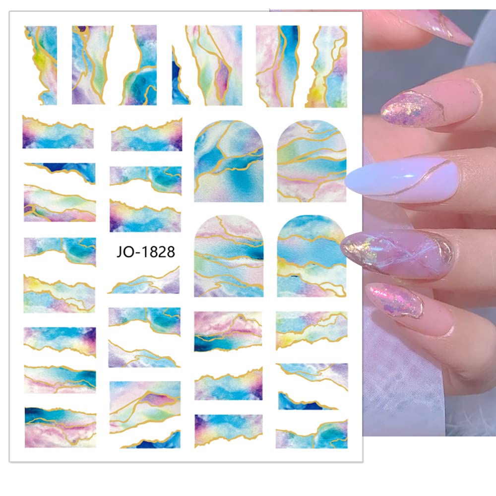 8 Bögen Gold-Nagelsticker Set – 3D Design Mit Blumen, Herzen & Sternen Für Kreative Nail Art