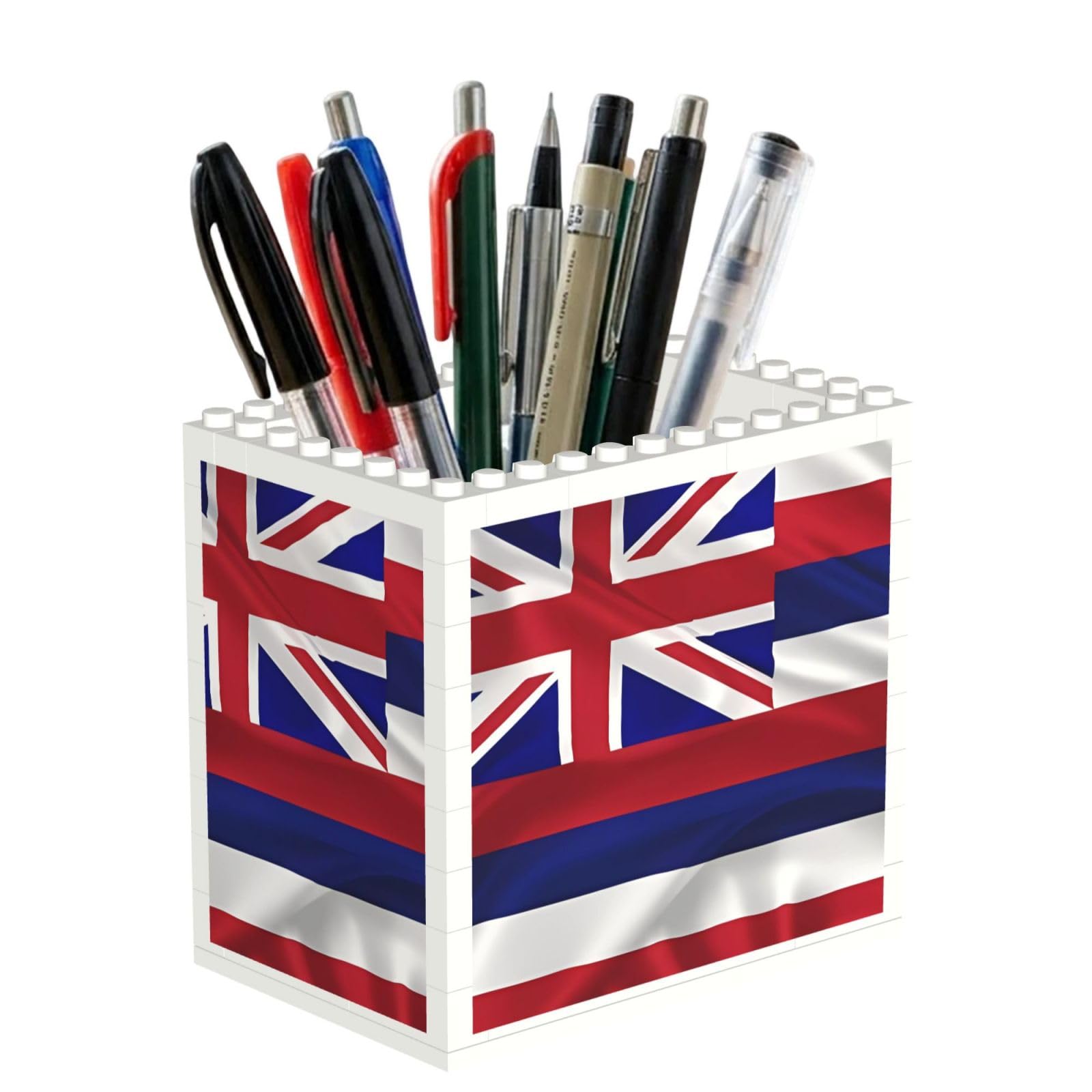SXZVVBN Flag of Hawaii American Building Block Desk Tidy ABS Organiser