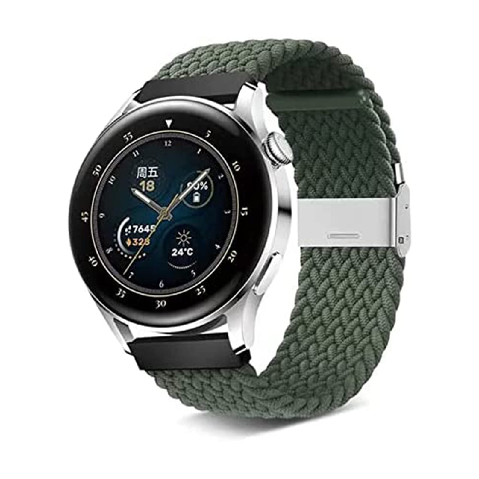 EMOYRA20 mm 22mm Watch Strap, Braided Solo Loop Strap Compatible with Samsung Galaxy Watch 3/Frontier S3/watch 46mm/GT2 Pro