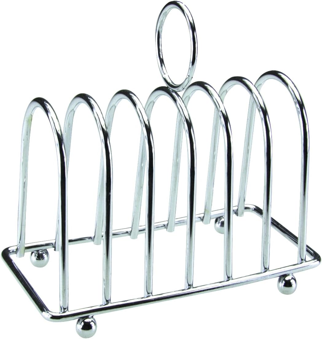 APOLLO THE HOUSEWARES BRAND Chrome Toast Rack, 6 slice, Size: 13x14x7cm, Chrome