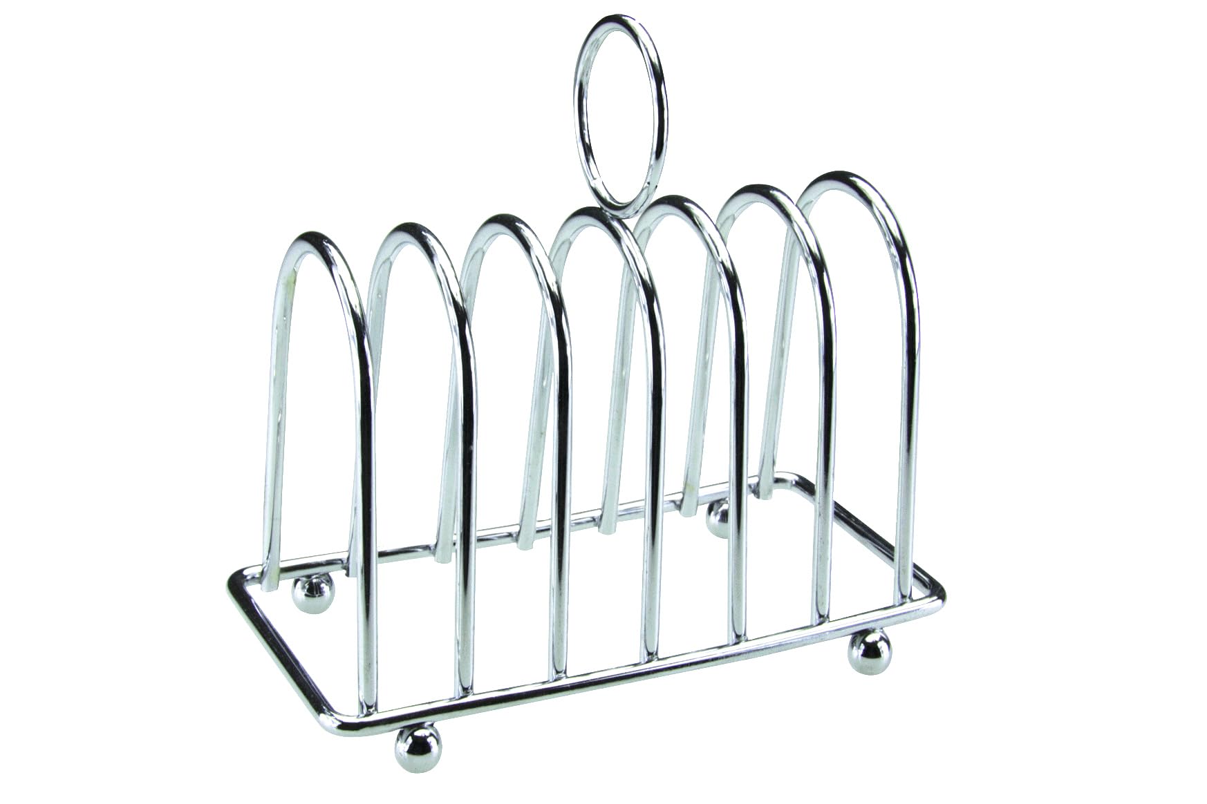 apollo THE HOUSEWARES BRAND Chrome Toast Rack, 6 slice, Size: 13x14x7cm, Chrome