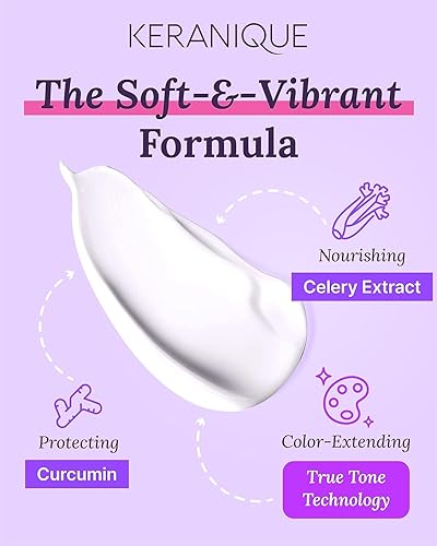 Miniatura 3 de Keranique Color Boost Scalp - Acondicionador revitalizante de queratina para cabello teñido  Tratamiento capilar con queratina  Complejo amino de