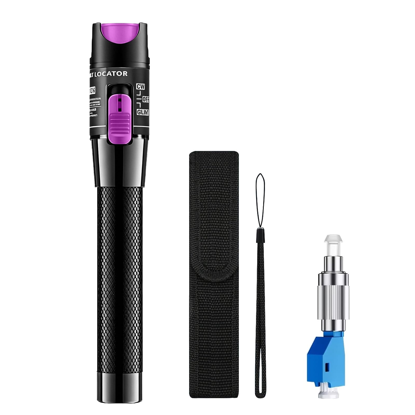 Localizzatore visivo guasti da 70 mW, kit VFL da 70 mW, Penna tester per cavi in fibra ottica con adattatori FC/LC monomodali da 9/125μm, portata VFL 70Km, supporto interfaccia SC/FC/ST/LC da 2,5 mm