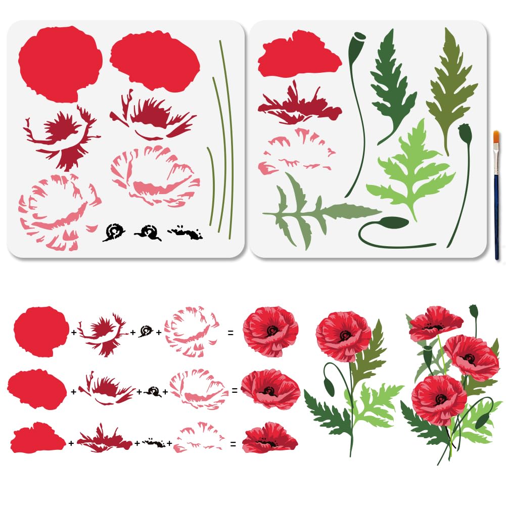 MAYJOYDIY 2er-Set Pflanzenschablonen – 30x30 Cm, Für Kakteen, Sukkulenten & Mehr!
