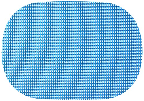 Kraftware 33736 Fishnet Placemat Dz, Oval, Blue, Large #TOP1