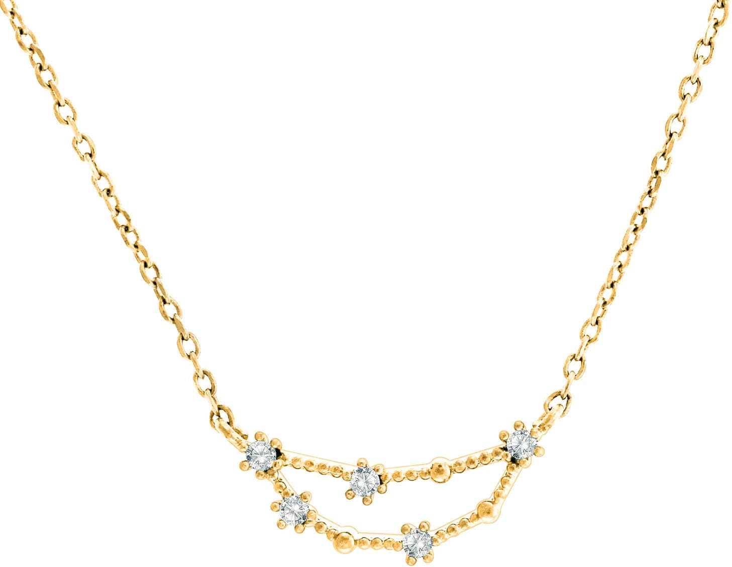 PAVOI14K Gold Plated Astrology Constellation Horoscope Zodiac Necklace 16-18"