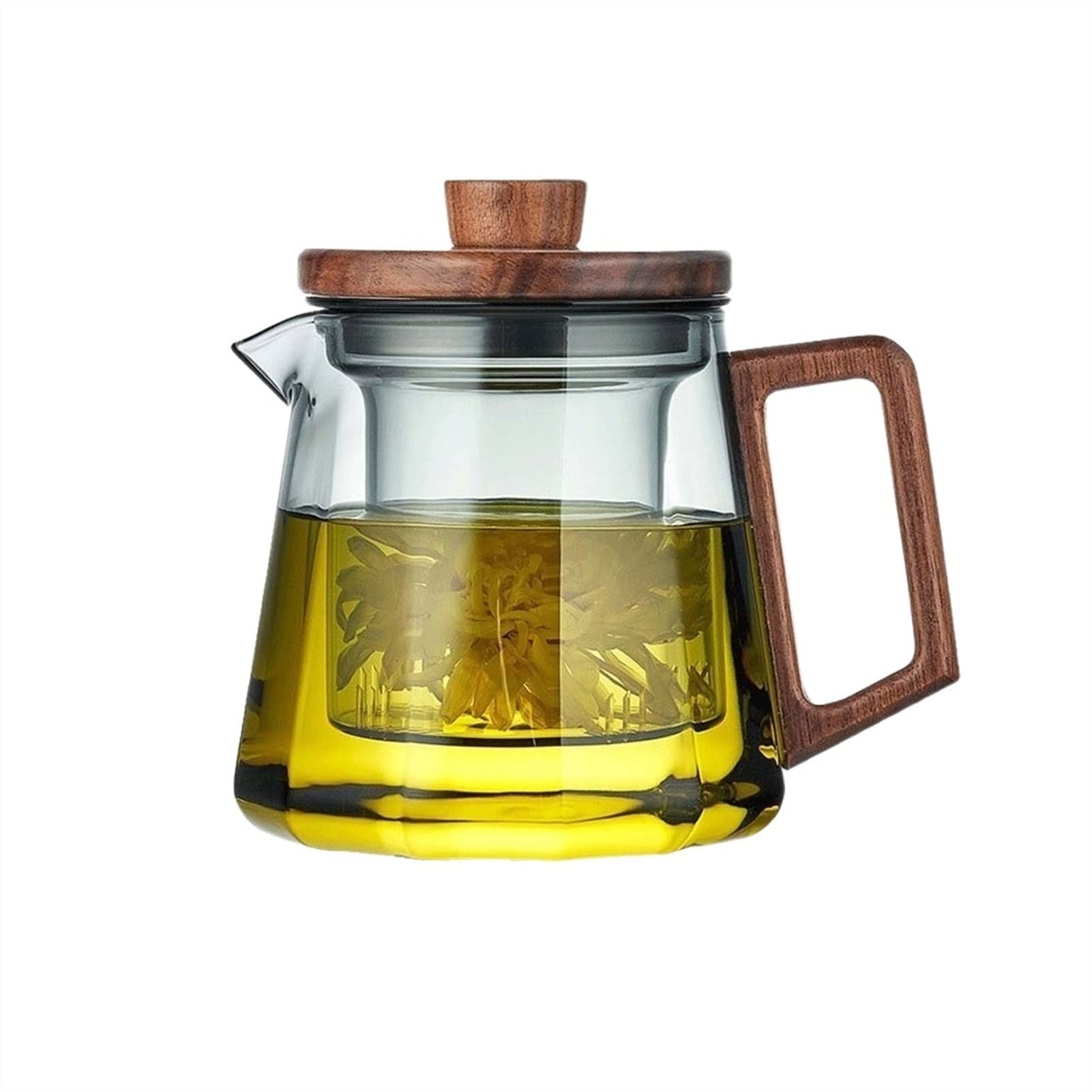 Buy Teapot Tea Kettle 500ML HeatResistant Glass Wooden Handle Tea Set