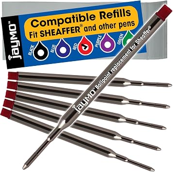 Replacement for Sheaffer K 99335/99325 - Ballpoint Pen Refill - 6 Red