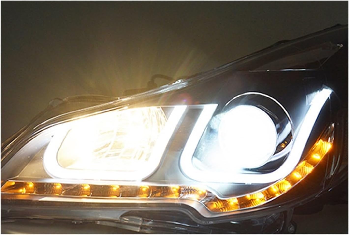 Headlights DRL LED Bi Xenon Bulb Fog Lights Car Accessory Compatible With Subaru Compatible With Outback 2010-2017(Headlight no bulb), HongSenT1981