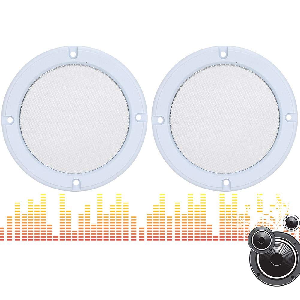 Speaker Decorative Circle, Speaker Protective Cover, Sturdy for Long Time Use Small Speakers(White+White)-image-41