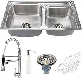 Pingoo.casa, Cuba Dupla com Acessórios Misturador Gourmet Munim - Prata