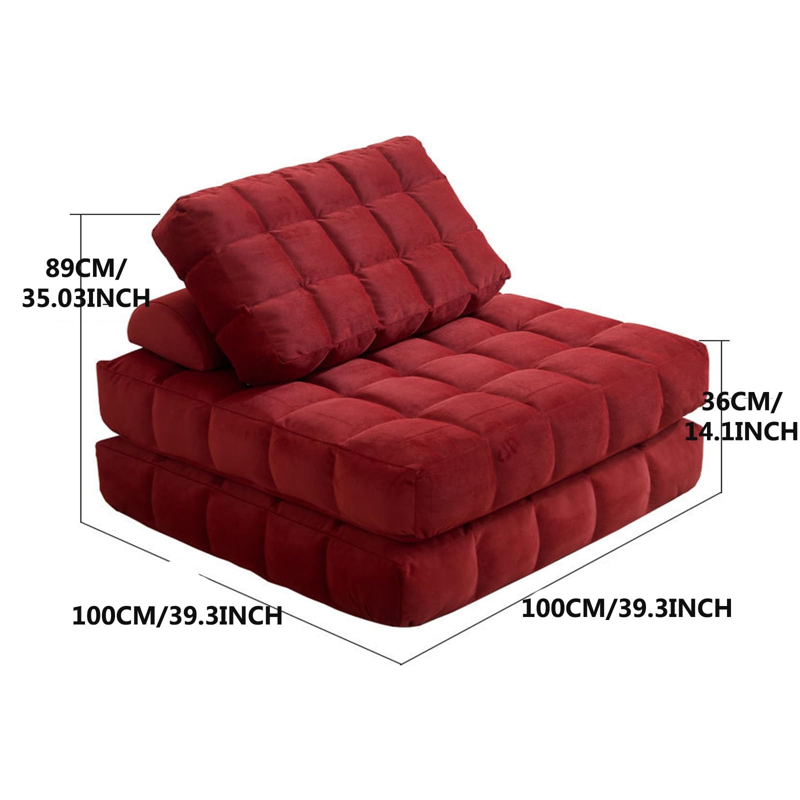 Divano Letto Pieghevole Per Bambini 2 In 1 - Motivo Autopompa Rossa, Imbottito E Sicuro - Foto 5