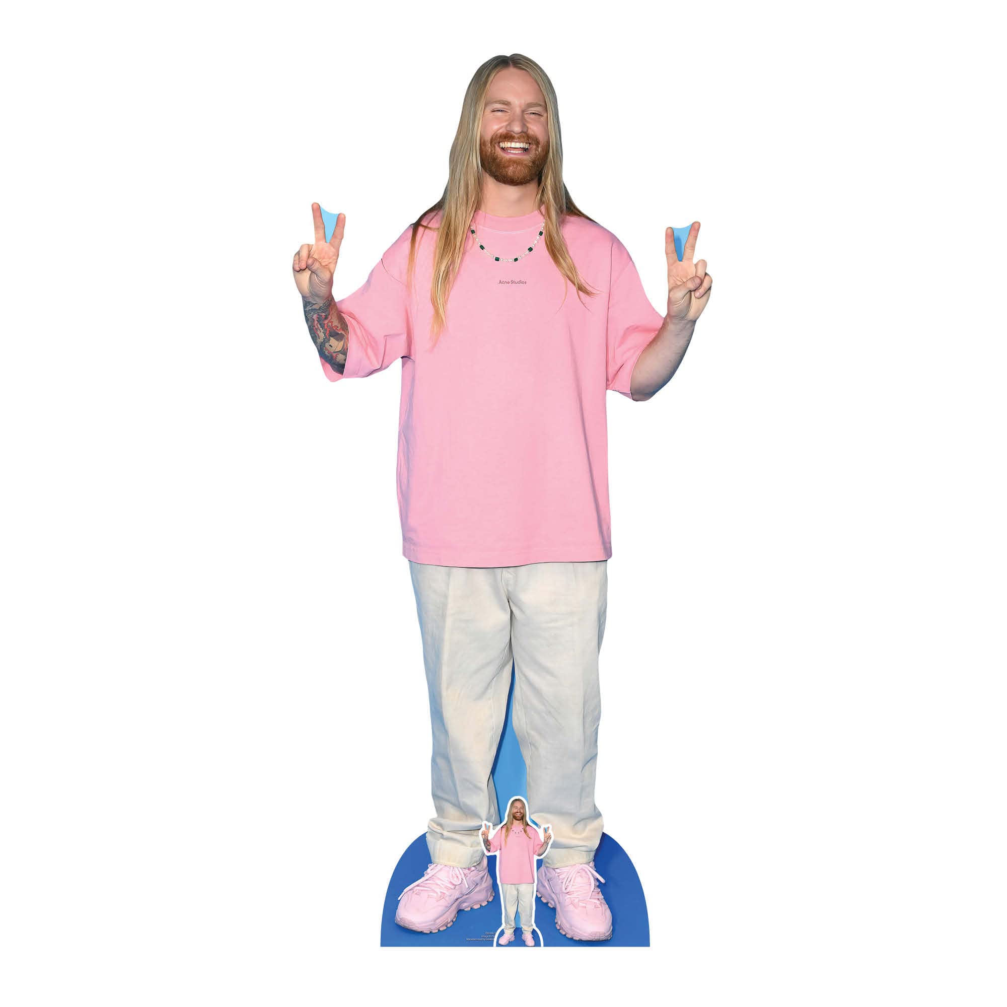 Star Cutouts CS1043 Sam Ryder Lifesize Cardboard Cutout – Celebrity Party Standee for Eurovision Fans, Events & Displays