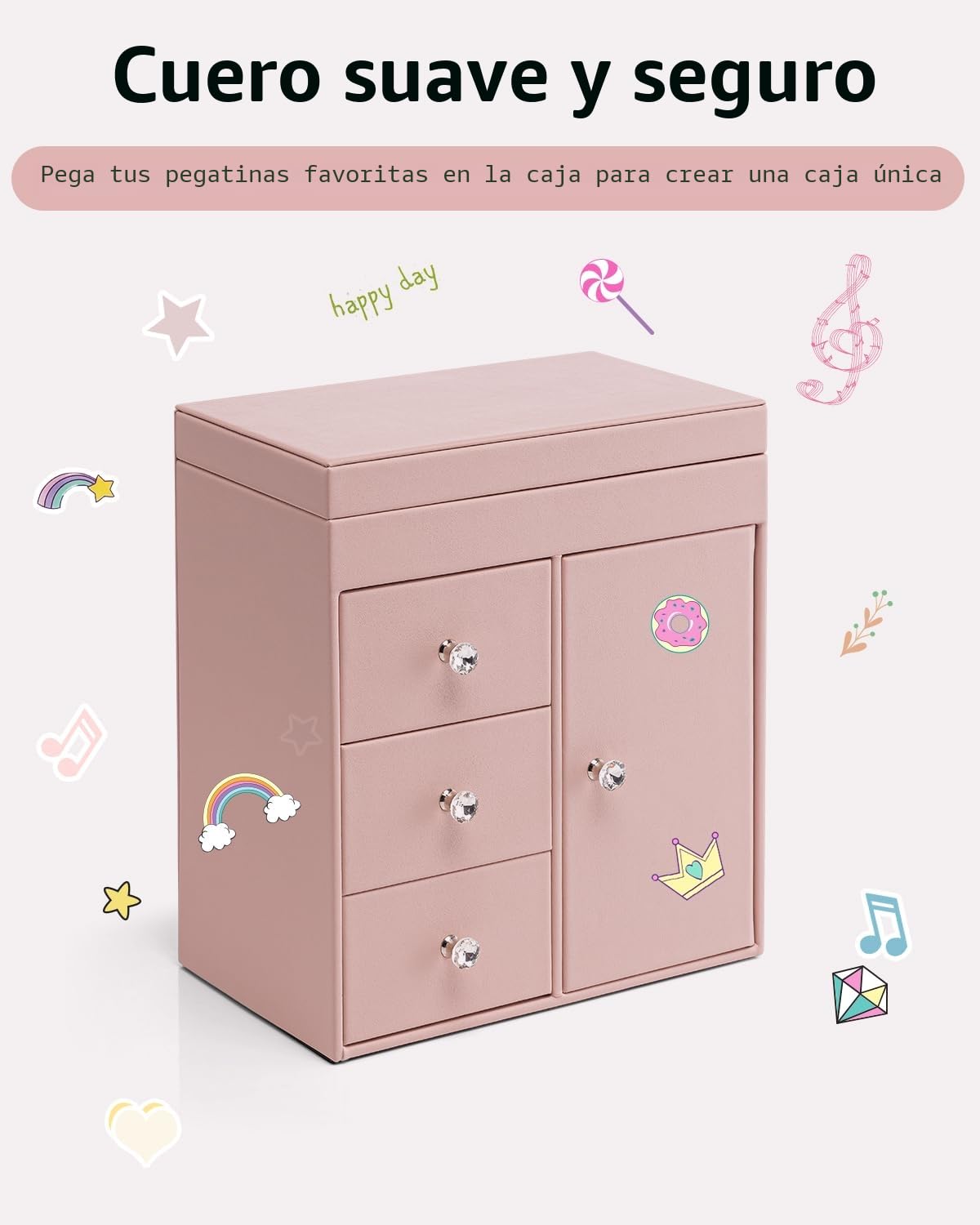 Caja de música para niñas con bailarina, joyero musical 4 capas