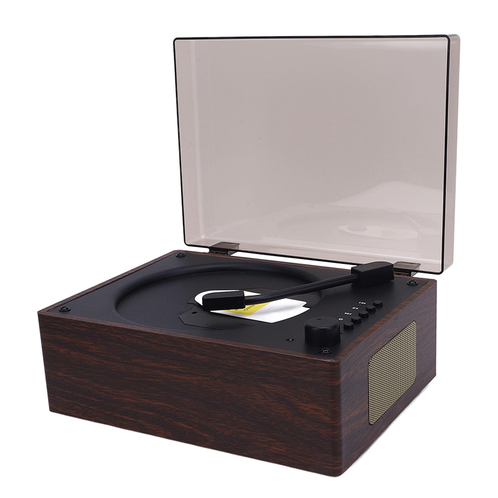 Sxhlseller Lettore CD Valigia retrò Bluetooth 5.0 |Lettore Desktop Portatile Clear Sound con Venature del Legno Bianco con Telecomando, Ricaricabile (1)