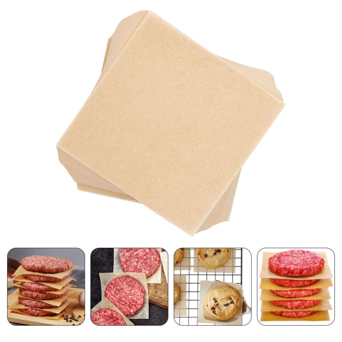 2000 Stck. Antihaft Trennpapier für Hamburger Patties, 100 Blatt