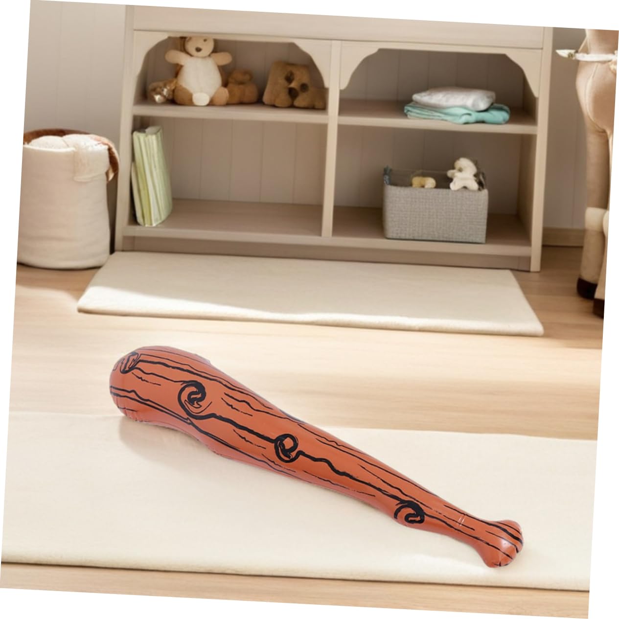 Set 6 Mazze Gonfiabili in Pvc Design Effetto Legno, Portatili e Facili da Gonfiare per Feste a Tema, Cosplay e Decorazioni Originali