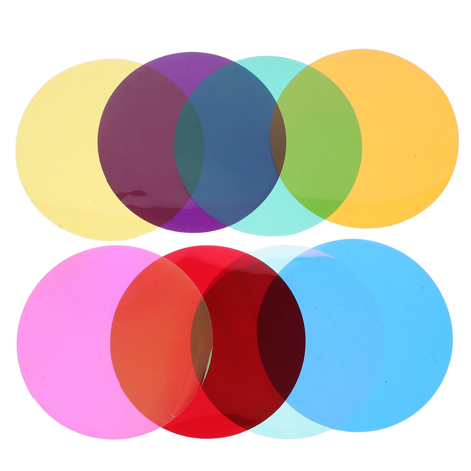 8pcs Filtres de Couleur Adhésifs en Pet pour Lampes, Résistants la Décoloration, Films de Correction pour Studio Photo et Éclairage Scénique