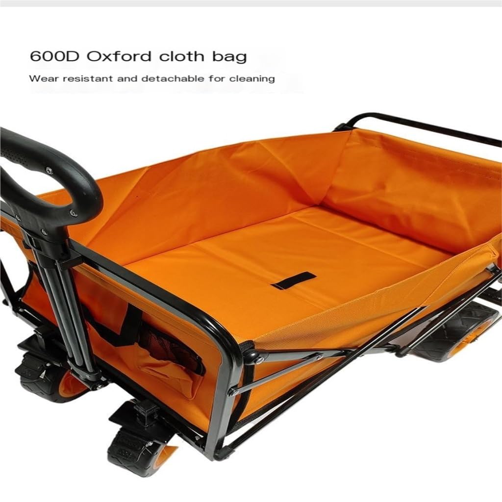 Carrello da campeggio per esterni, portatile, per fuoristrada, con grandi ruote per una facile conservazione, ideale per avventure in spiaggia e trasporto di attrezzi