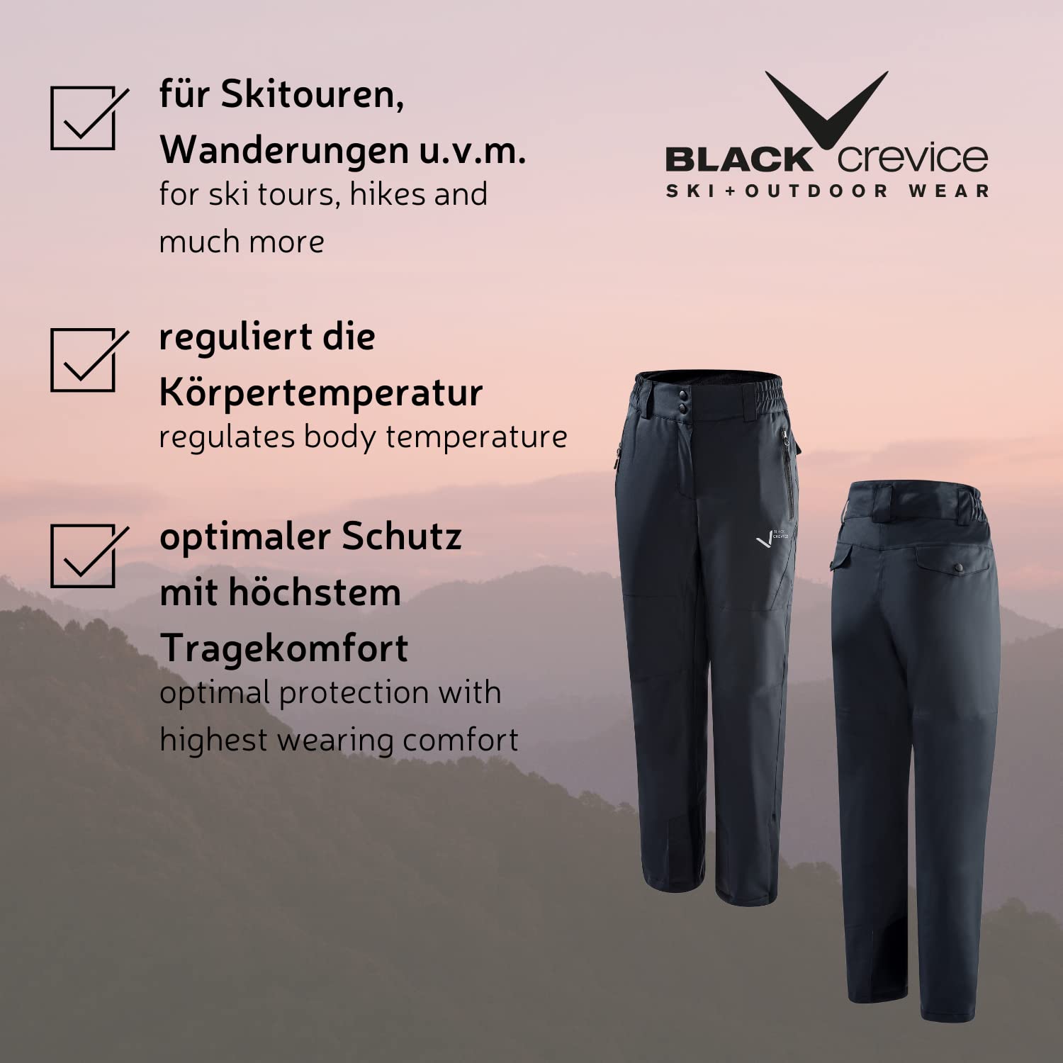 Black Crevice Black Crevice Damen Skihose - Spodnie narciarskie Kobiety