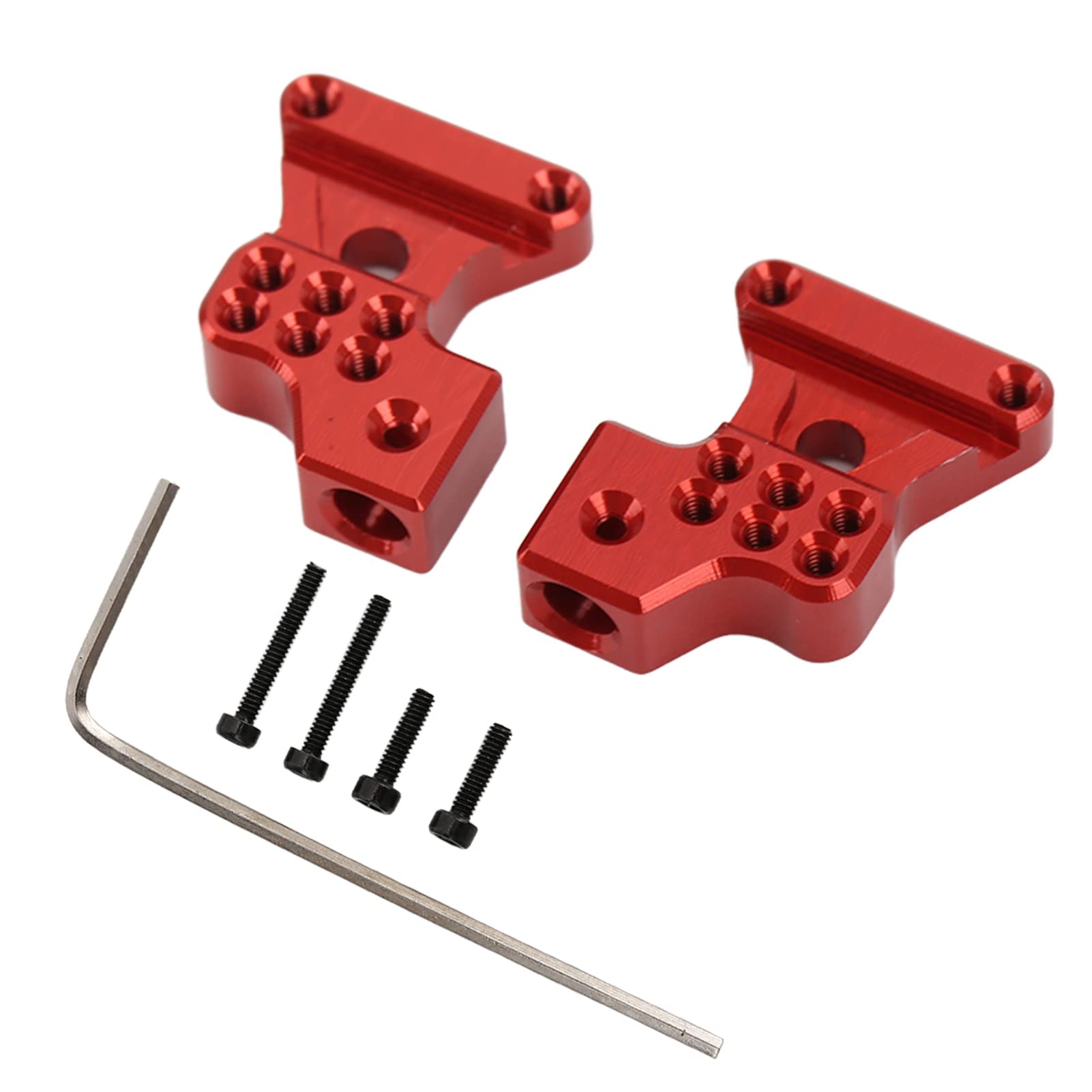 VGEBY 2pcs Aluminum Alloy Rear Suspension Bracket Rear Shock Tower for SCX24 1/24 RC Car(red) Sportinggoods Car Model Accessories