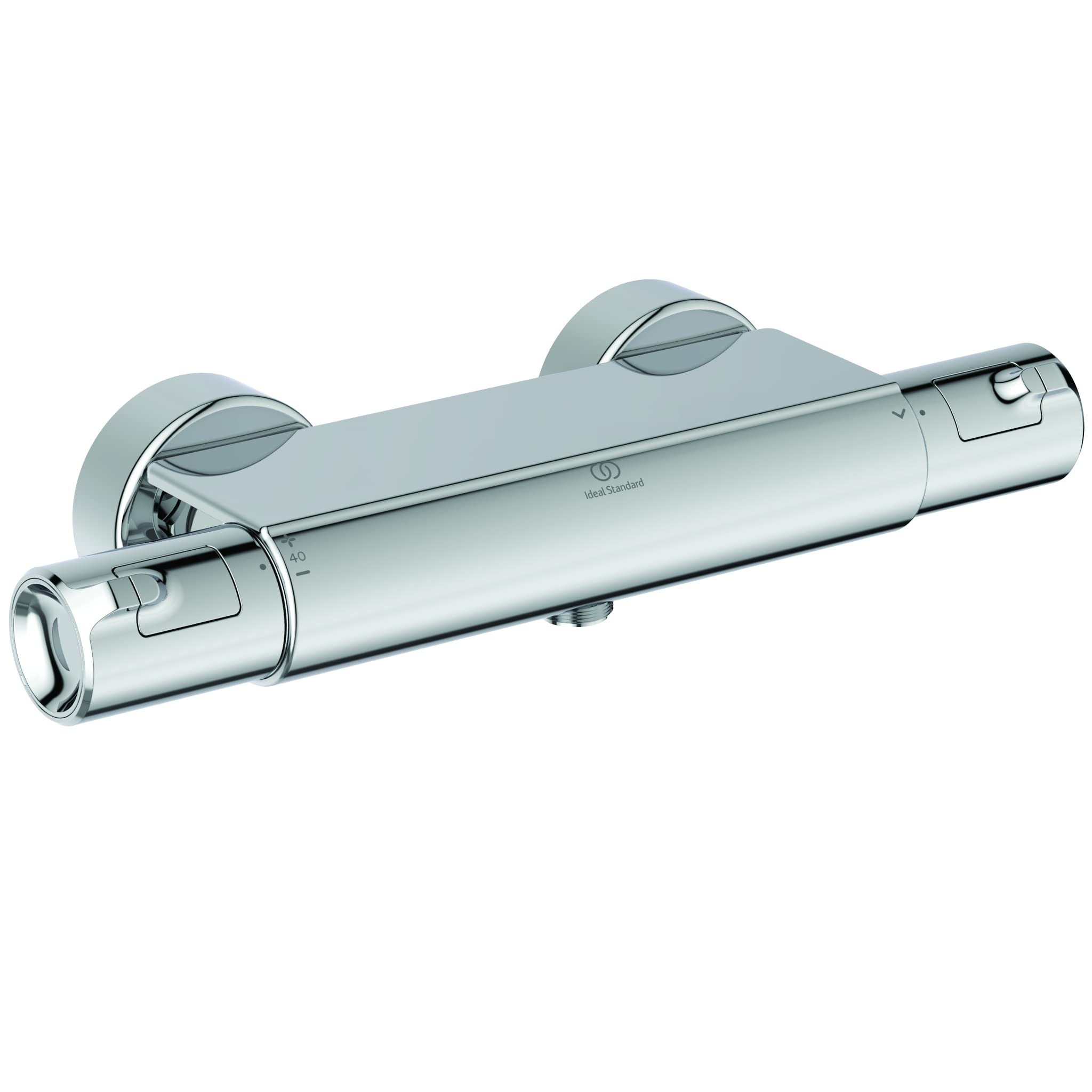 Ideal Standard A7695AA Ceratherm T50 Brausethermostat Aufputz, mit Wrap-Over-Ablage, Chrom